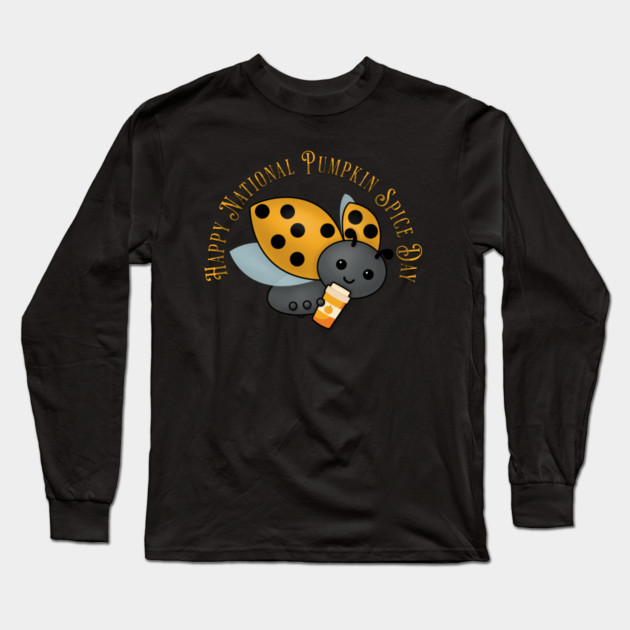 Pumpkin Spice Ladybug Long Sleeve T-Shirt by HolidayBug