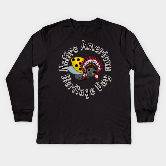 Native American Heritage Day Ladybug Kids Long Sleeve T-Shirt by HolidayBug