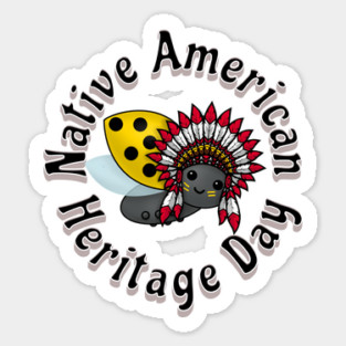 Native American Heritage Day Ladybug Sticker