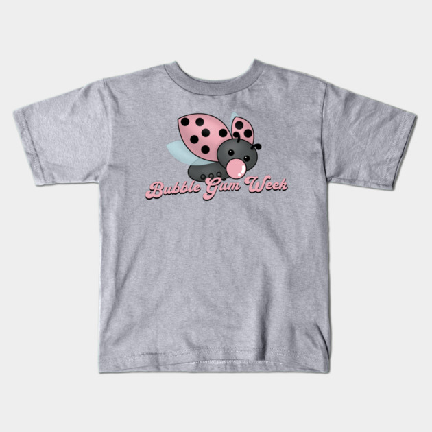 Bubble Gum Week Ladybug Kids T-Shirt by HolidayBug