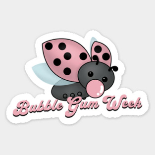 Bubble Gum Week Ladybug Sticker