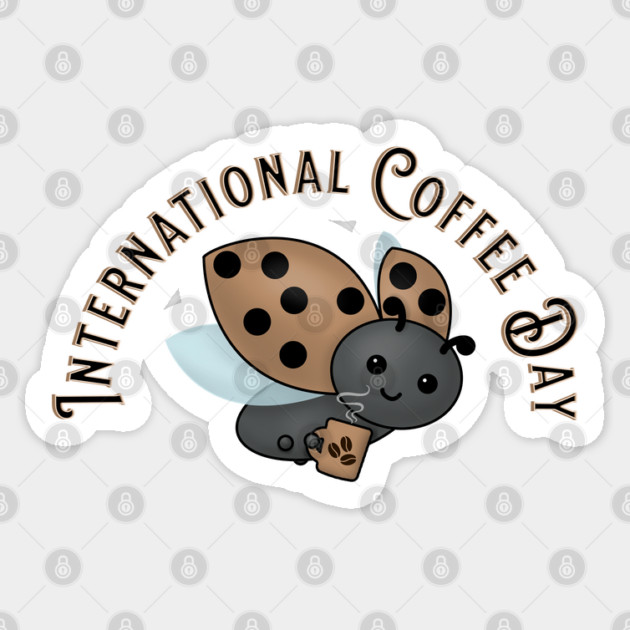 International Coffee Day Ladybug Sticker by HolidayBug