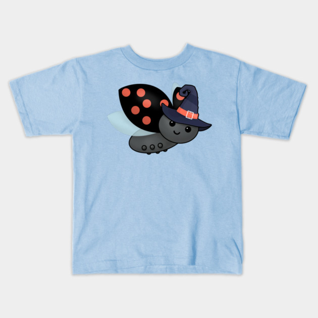 Witchy Ladybug Kids T-Shirt by HolidayBug
