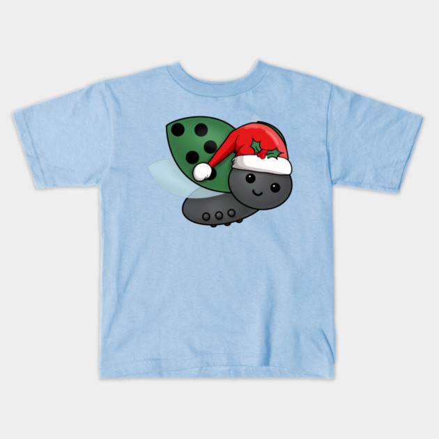 Christmas Ladybug Kids T-Shirt by HolidayBug