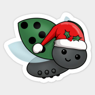 Christmas Ladybug Sticker