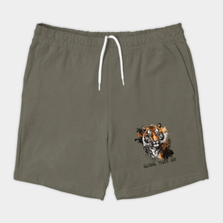Global Tiger Day, grunge tiger Shorts