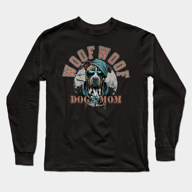 Grunge Dog Mom Long Sleeve T-Shirt by HolidayBug