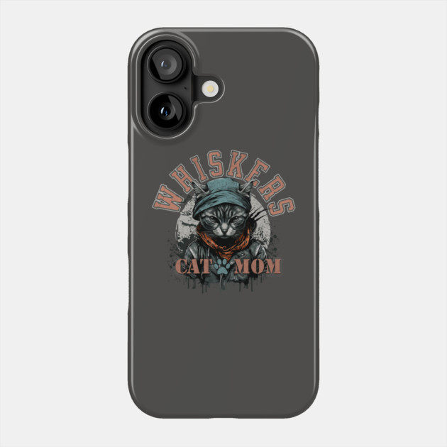 Grunge Cat Mom Phone Case by HolidayBug