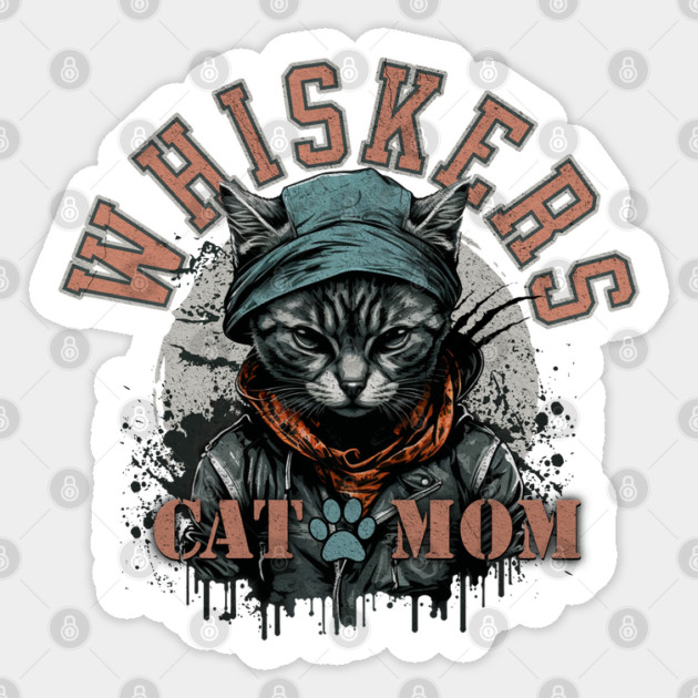 Grunge Cat Mom Sticker by HolidayBug