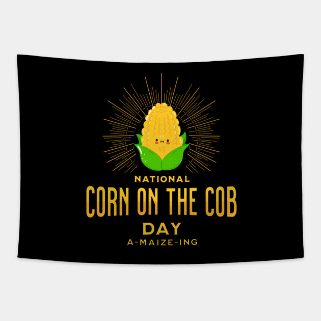 National Corn on the Cob Day Tapestry by HolidayBug