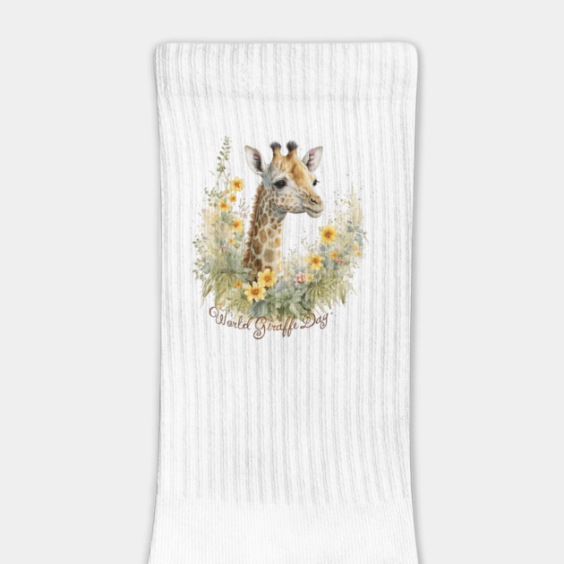 World Giraffe Day, watercolor giraffe by HolidayBug