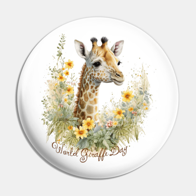 World Giraffe Day, watercolor giraffe Pin by HolidayBug