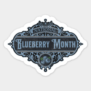 Vintage National Blueberry Month Sticker