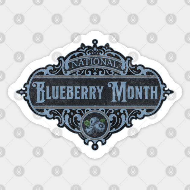 Vintage National Blueberry Month Sticker by HolidayBug