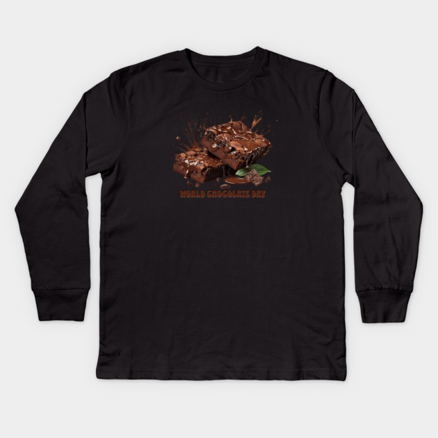 World Chocolate Day Kids Long Sleeve T-Shirt by HolidayBug