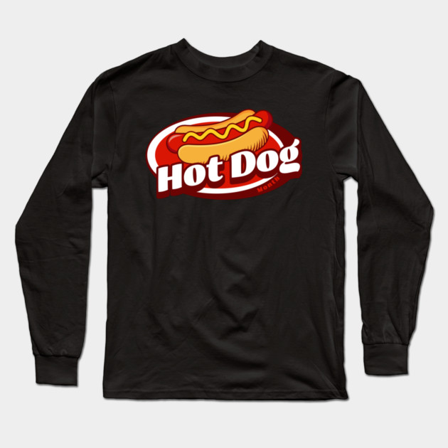 Retro Hot Dog Month Long Sleeve T-Shirt by HolidayBug