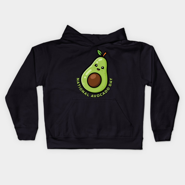 National Avocado Day Kids Hoodie by HolidayBug