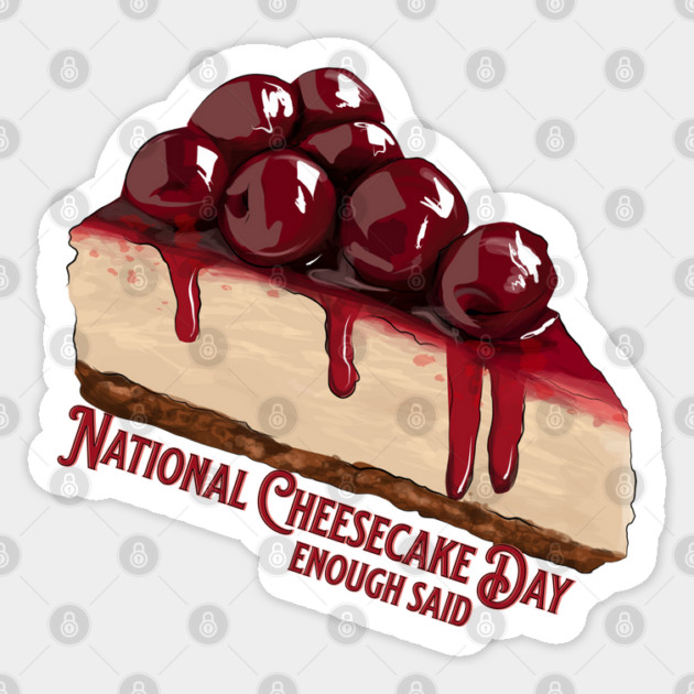 National Cheesecake Day Sticker by HolidayBug