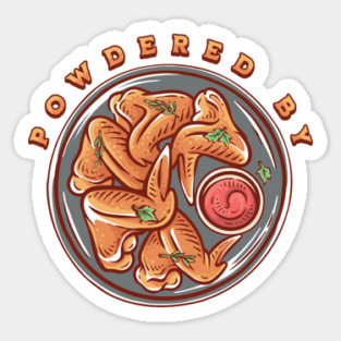 Powered by Chicken Wings Sticker