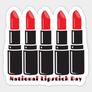 National Lipstick Day Sticker