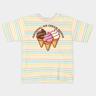 National Ice Cream Month Kids T-Shirt