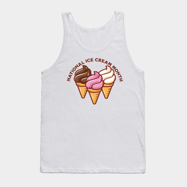 National Ice Cream Month Tank Top by HolidayBug