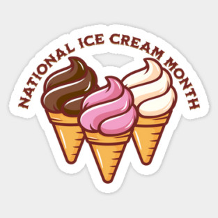National Ice Cream Month Sticker