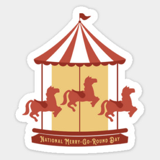 National Merry-Go-Round Day Sticker