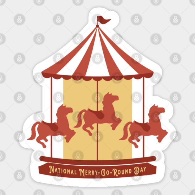 National Merry-Go-Round Day Sticker by HolidayBug
