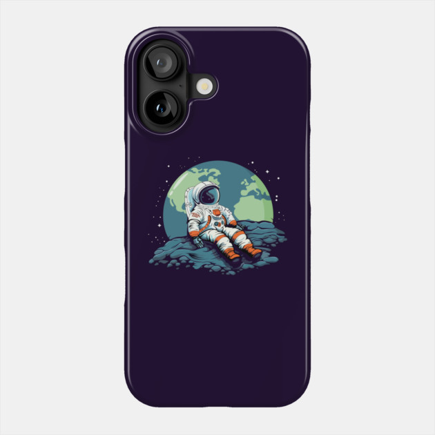 Moon Day, Astronaut on the Moon Phone Case by HolidayBug