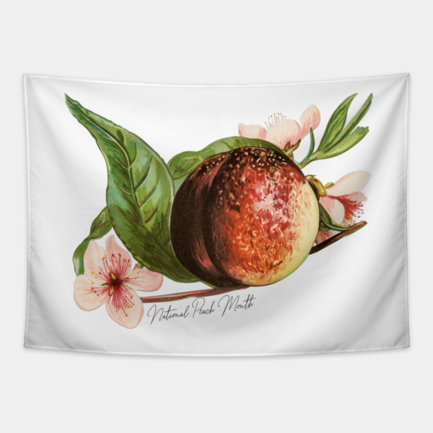 National Peach Month Tapestry by HolidayBug