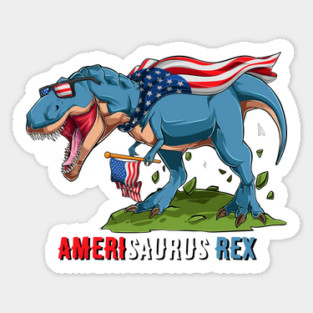 Dinosaur July 4th Amerisaurus Sticker