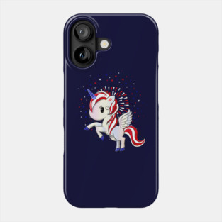 July 4 American Unicorn Pegasus Phone Case