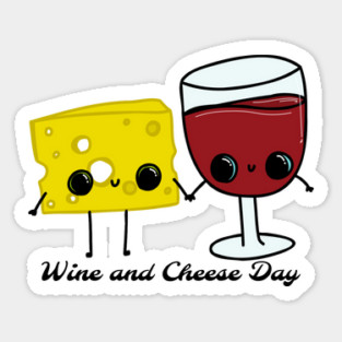 National Wine and Cheese Day Sticker