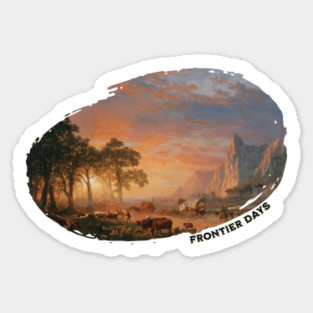 Vintage Coverage Wagons on Oregon Trail Sticker