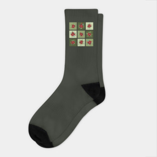 Patchwork Poinsettias Socks