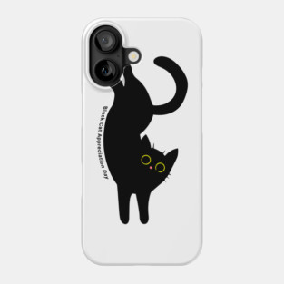 Black Cat Appreciation Day, cartoon Phone Case