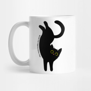 Black Cat Appreciation Day, cartoon Mug