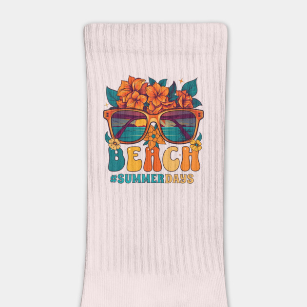 National Beach Day, tropical flowers by HolidayBug