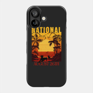 Retro Sunset National Dog Day Phone Case