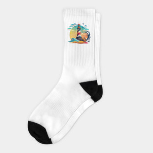 National Lighthouse Day Socks