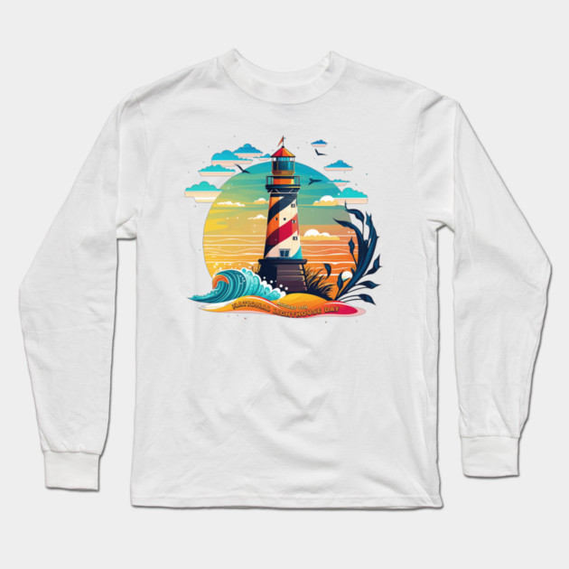 National Lighthouse Day Long Sleeve T-Shirt by HolidayBug