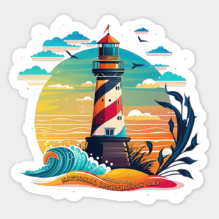 National Lighthouse Day Sticker