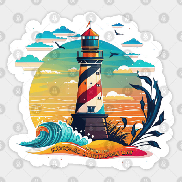 National Lighthouse Day Sticker by HolidayBug