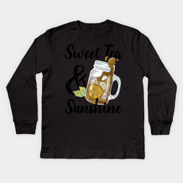 Sweet Tea and Sunshine Kids Long Sleeve T-Shirt by HolidayBug