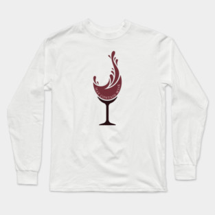 May Contain Wine, red Long Sleeve T-Shirt