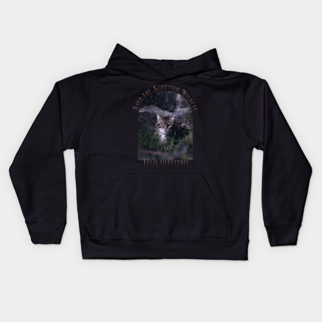 Save the Scottish Wildcat Kids Hoodie by HolidayBug