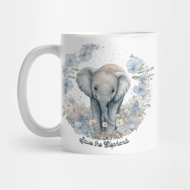 Save the Elephants, watercolor by HolidayBug