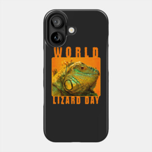 World Lizard Day, iguana Phone Case