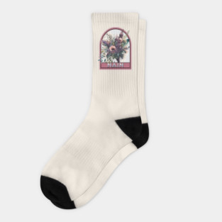 Nain Vintage Floral Grandmother Socks